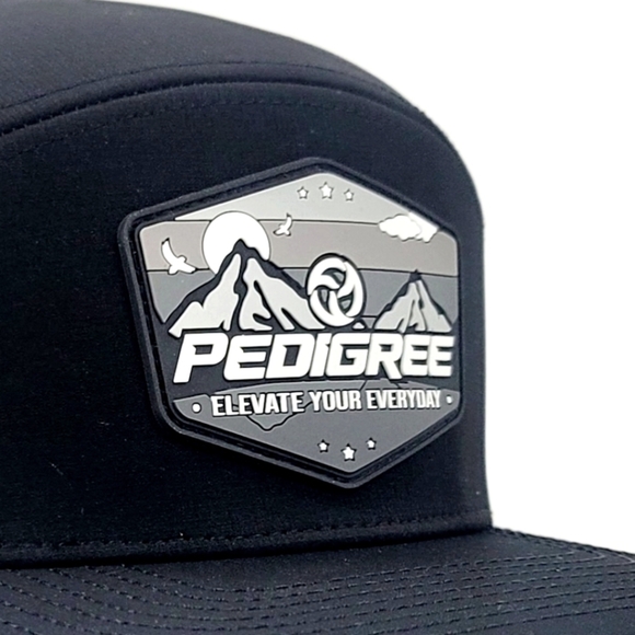 Pedigree Waterproof! 💦 6-Panel Snapback Hat with 3D PVC Patches | Black - Picture 3 of 4